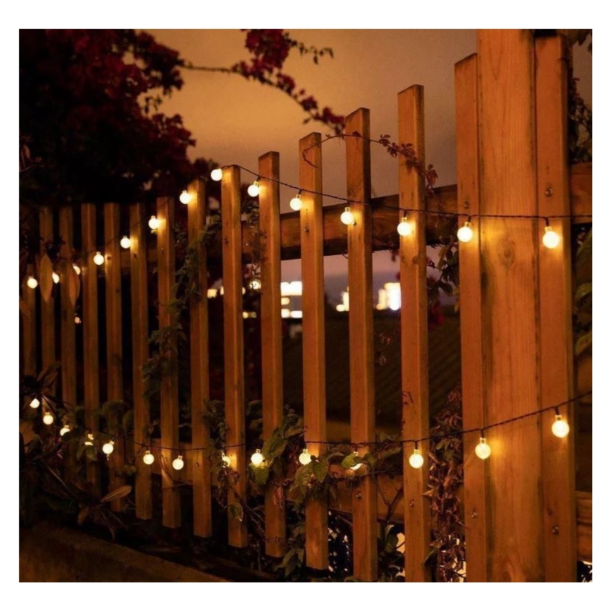 Lanț LED solar 6,9m 50xLED/1,2V