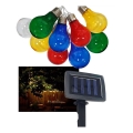 Lanț LED solar de exterior 10xLED/1,2V 2,2 m IP44 multicolor