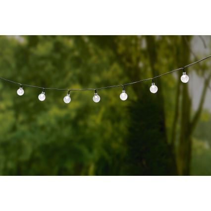 Lanț LED solar Grundig 50xLED/8 funcții 6,9 m alb cald