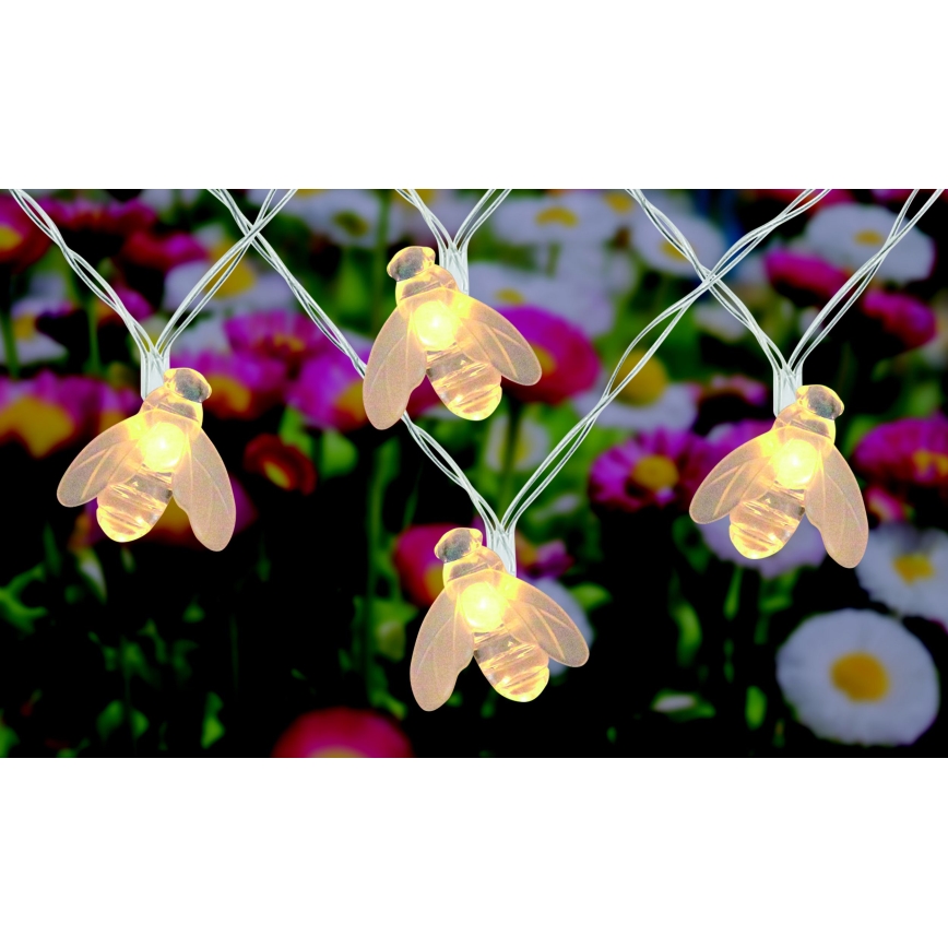 Lanț LED solar 20xLED/0,06W/3V IP44 Globo