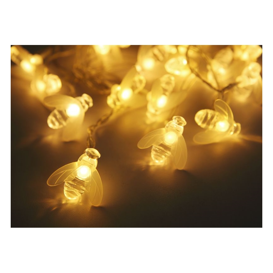 Lanț LED solar 20xLED/0,06W/3V IP44 Globo