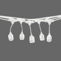 Lanț luminos de exterior 15xE27/10W/230V 15 m IP44 alb