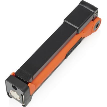 Lanternă de lucru LED reîncărcabilă, reglabilă, 3W/5V, 6500K, 2000 mAh, portocaliu/negru