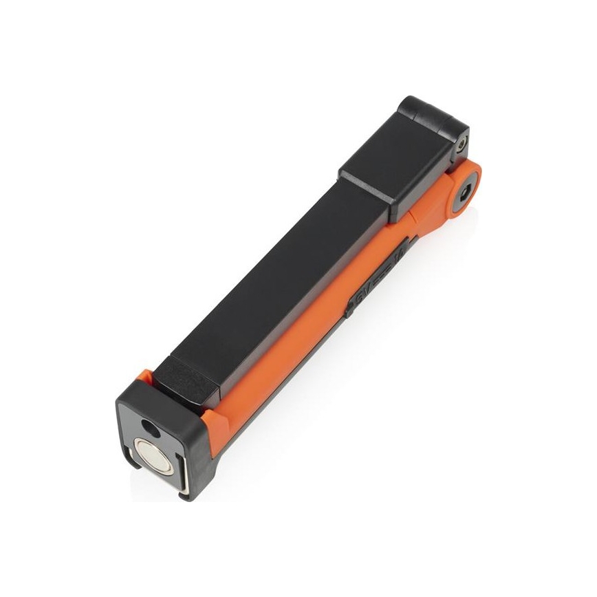Lanternă de lucru LED reîncărcabilă, reglabilă, 3W/5V, 6500K, 2000 mAh, portocaliu/negru