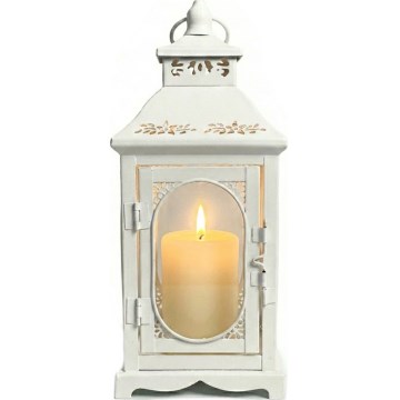 Lanternă decorativă ROSEHILL, 27,5 cm, albă