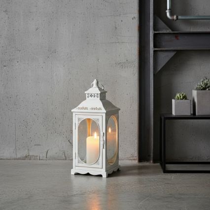 Lanternă decorativă ROSEHILL, 27,5 cm, albă