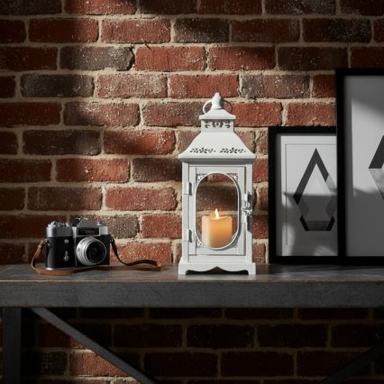 Lanternă decorativă ROSEHILL, 27,5 cm, albă