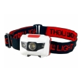 Lanternă frontală LED/1W/3xAAA neagră/roșie Extol