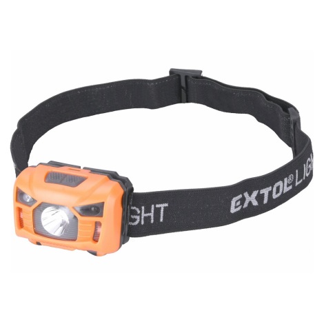 Lanternă frontală LED cu senzor LED/3W/1200 mAh/3,7V portocalie/neagră Extol