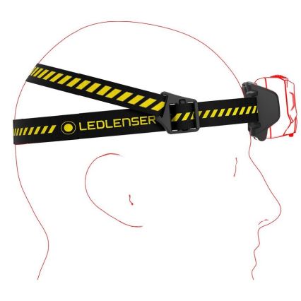 Ledlenser HF6R Work - Lampă frontală reîncărcabilă cu LED, reglare a intensității, acumulator 2000 mAh, IP68, 800 lm, autonomie 60 h, negru