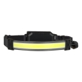 Lanternă frontală LED reîncărcabilă, 2x LED, 5V, 180 lm, acumulator 900 mAh, neagră