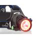 Lanternă frontală LED reîncărcabilă cu lumină roșie LED/10W/7,4V IP44 neagră/albastră