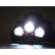 Lanternă frontală LED reîncărcabilă cu lumină roșie LED/16W/7,4V IP44 neagră/albastră