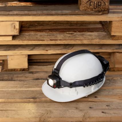 Lanternă frontală LED reîncărcabilă dimabilă cu senzor și funcție de acumulator extern și lumină roșie LED/10W/5V IP44 1200 lm 4000 mAh