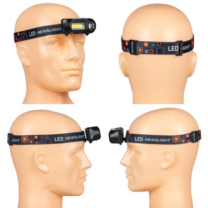 Lanternă frontală LED reîncărcabilă dimabilă 2xLED/5V IP44 210 lm 2000 mAh