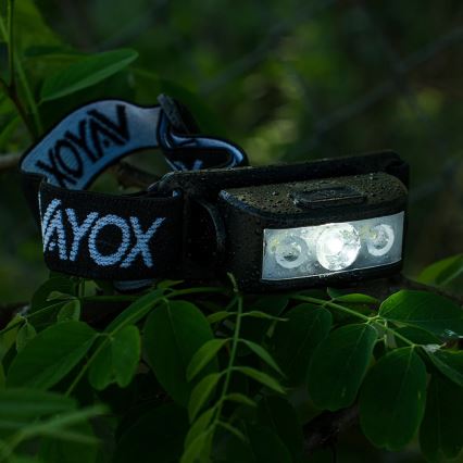 Lanternă frontală LED reîncărcabilă dimabilă 3xLED/5V IPX4 100 lm 1200 mAh