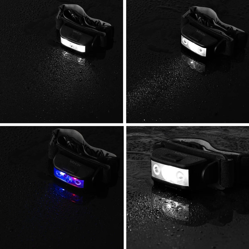 Lanternă frontală LED reîncărcabilă dimabilă 3xLED/5V IPX4 100 lm 1200 mAh