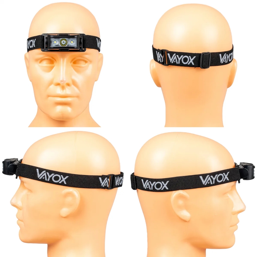 Lanternă frontală LED reîncărcabilă dimabilă 3xLED/5V IPX4 100 lm 1200 mAh