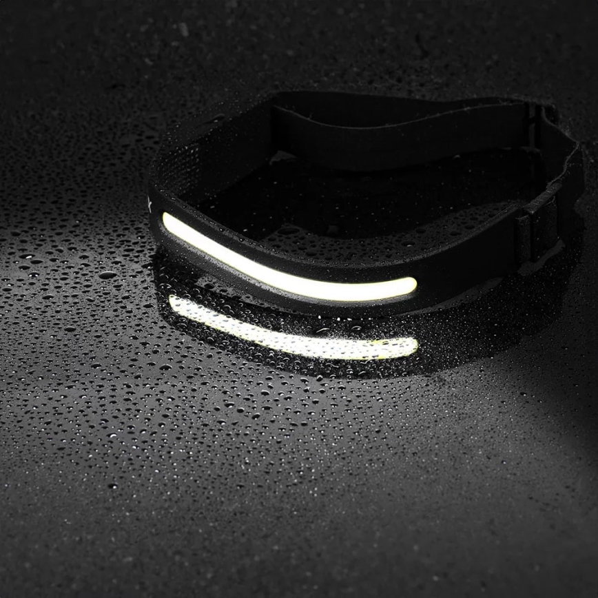 Lanternă frontală LED reîncărcabilă dimabilă cu senzor 2xLED/5V IP44 350 lm 1200 mAh