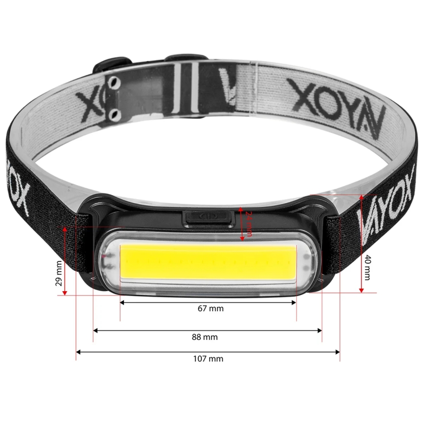 Lanternă frontală LED reîncărcabilă dimabilă LED/5V IPX4 300 lm 1200 mAh