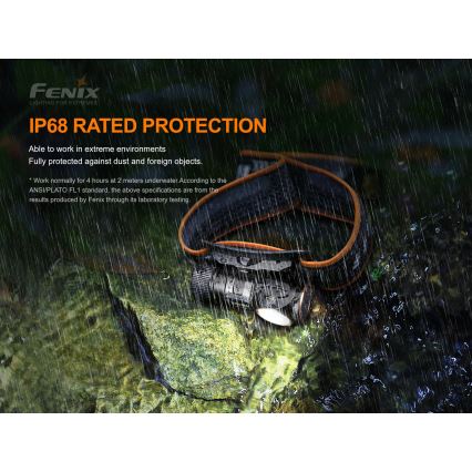 Lanternă frontală LED reîncărcabilă Fenix HM51RV20 3xLED/1xCR123A IP68 700 lm 120 h 700 mAh