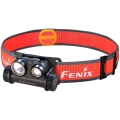 Lanternă frontală LED reîncărcabilă LED/USB IP68 1500 lm 300 h negru/portocaliu Fenix HM65RDTBLC