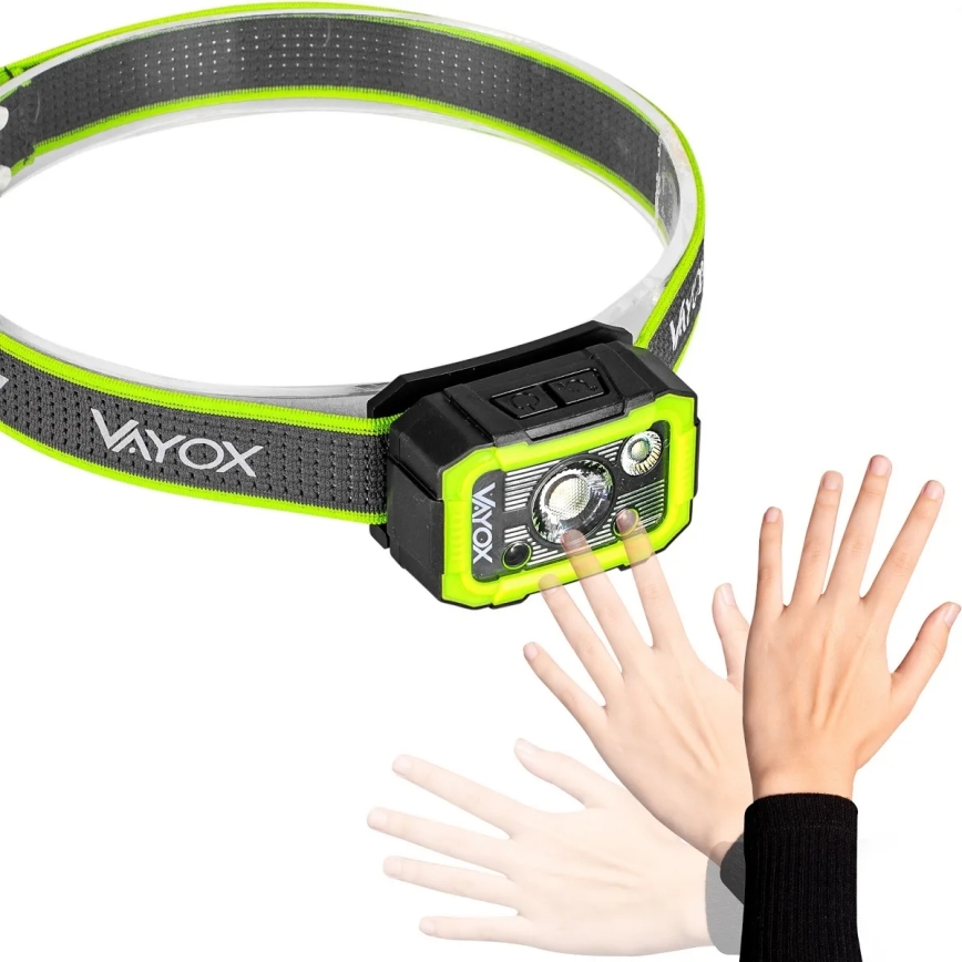 Lanternă frontală LED reîncărcabilă, reglabilă, cu senzor LED/10W/5V IP66 750 lm 1500 mAh