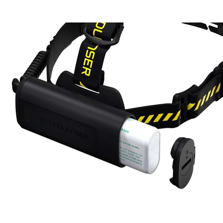 Ledlenser H15R WORK - lanternă frontală reîncărcabilă cu LED, reglabilă, 4800 mAh, IP67, 2500 lm, 70 h, negru
