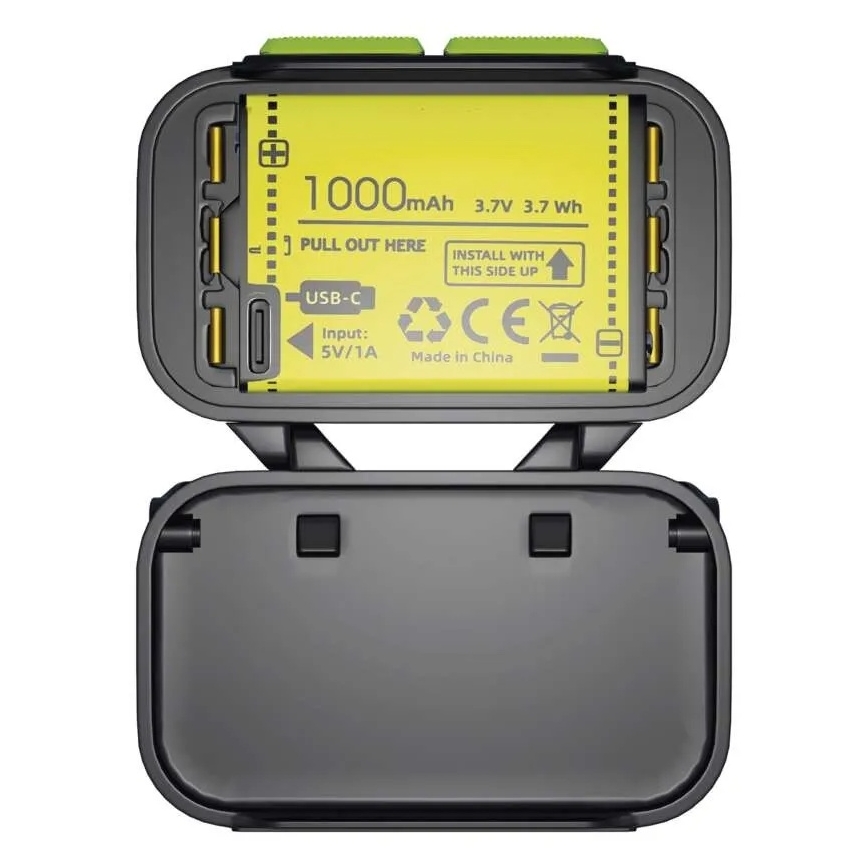 Lanternă frontală reîncărcabilă cu LED și intensitate reglabilă / 3xAAA / 1000 mAh 3,7V