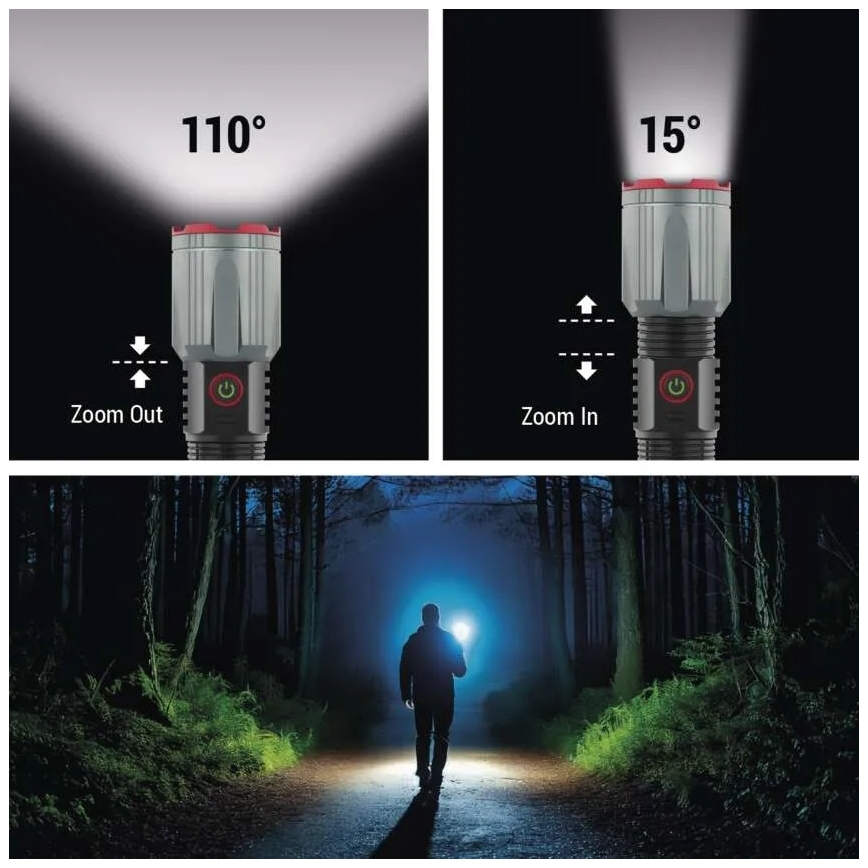 Lanternă LED metalică reîncărcabilă LED/5V 3000 lm 5000 mAh IP43