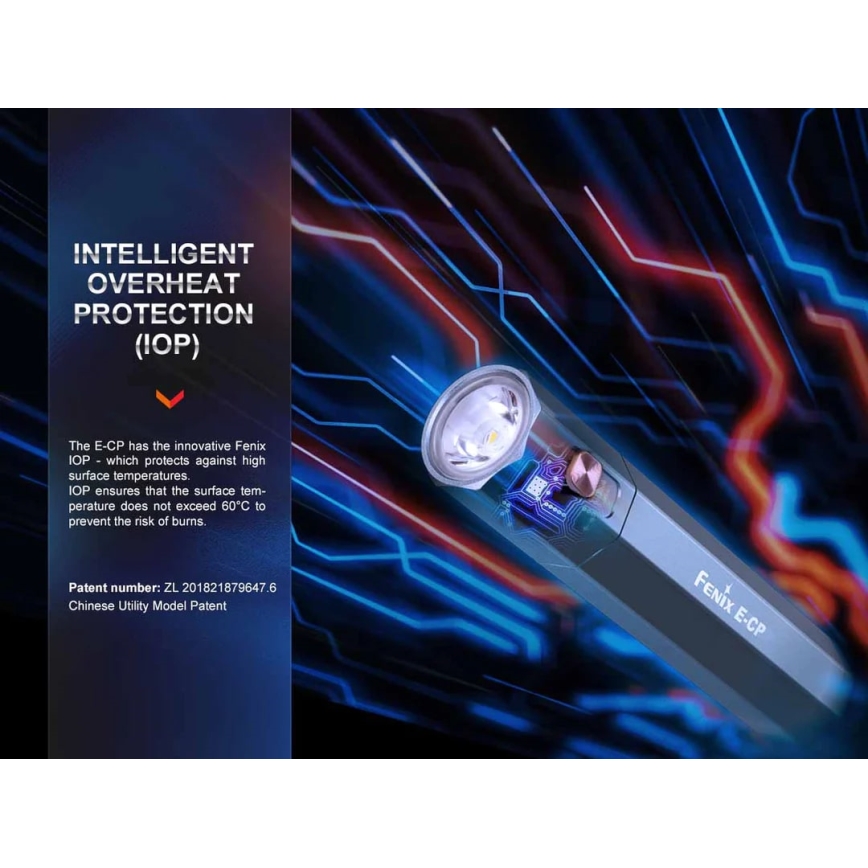 Lanternă LED reîncărcabilă cu acumulator extern Fenix ECPBLUE USB IP68 1600 lm 504 h 5000 mAh albastru