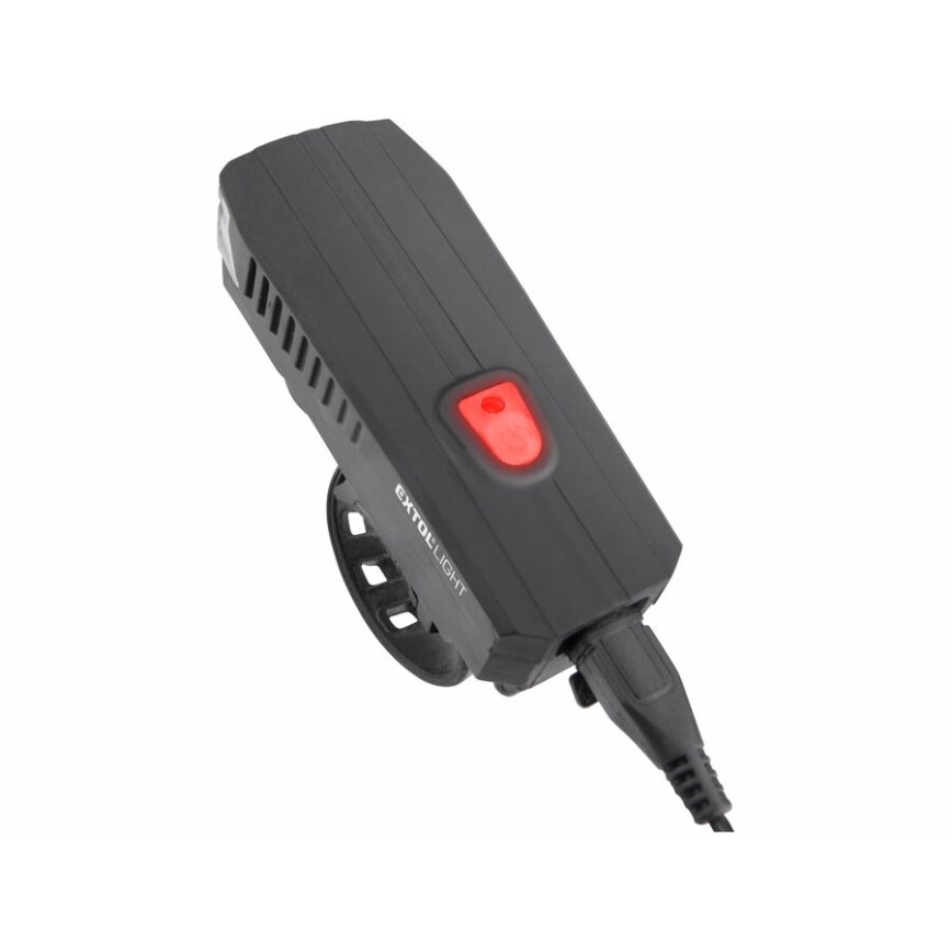 Lanternă LED reîncărcabilă cu claxon de bicicletă Extol LED/5W/1200mAh/3,7V IPX4