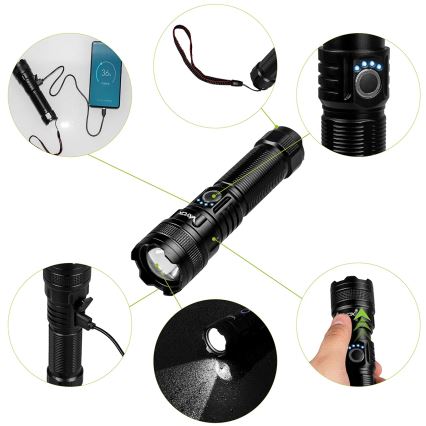 Lanternă LED reîncărcabilă dimabilă cu funcție de acumulator extern LED/10W/5V IPX4 600 lm 4 h 2000 mAh