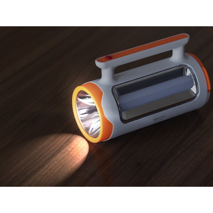 Lanternă LED reîncărcabilă dimabilă 2 în 1 cu funcție de acumulator extern LED/5W/230V 3500 mAh