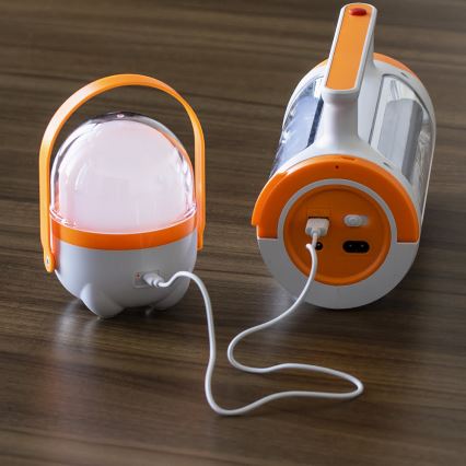 Lanternă LED reîncărcabilă dimabilă 2 în 1 cu funcție de acumulator extern LED/5W/230V 3500 mAh