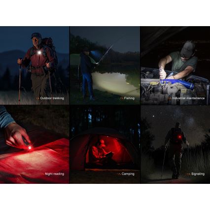 Lanternă LED reîncărcabilă dimabilă Fenix SW05RREDBLC LED/USB IPX6 150 lm 49 h negru