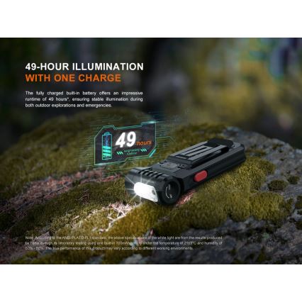 Lanternă LED reîncărcabilă dimabilă Fenix SW05RREDBLC LED/USB IPX6 150 lm 49 h negru