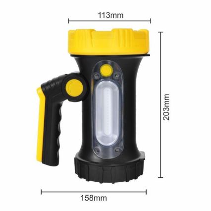 Lanternă LED reîncărcabilă LED/5W/4000mAh + LED/3W