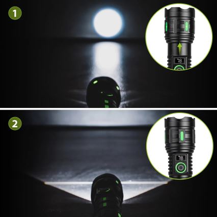 Lanternă LED reîncărcabilă cu reglaj al luminozității și funcție powerbank, 20W/5V, IP44, 1200 lm, 5000 mAh