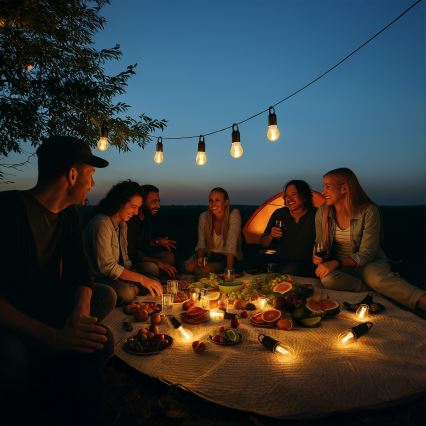 Lanternă solară reîncărcabilă LED LUMINA LUMO, LED/USB, 300 mAh, neagră