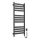 LARGO radiator de baie tip scară cu termostat, 541 W/230 V, 120,6 cm, IP44, negru, racordare pe dreapta, profil pătrat