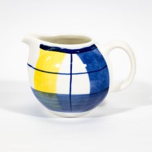 Latieră ceramică Tereza albastră galbenă