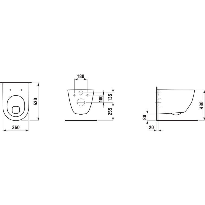 LAUFEN H8209590000001 - Vas WC suspendat PRO, ceramică, alb