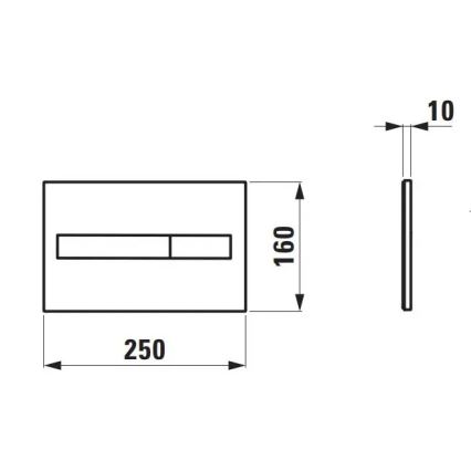 LAUFEN H8956610000001 - Placă de acționare DUAL LIS, alb