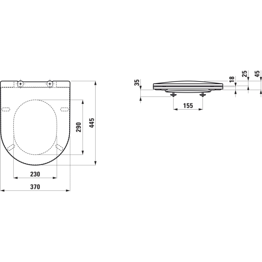 LAUFEN H8989650000001 - Capac WC PRO din duroplast, alb