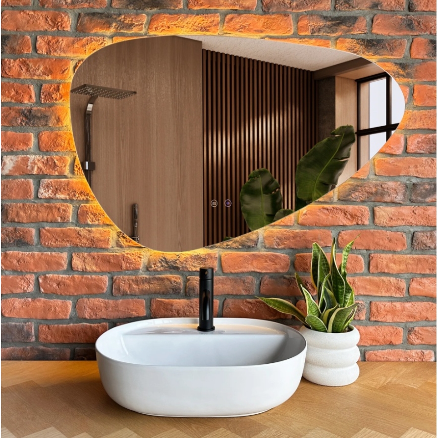 Lavoar AURA pentru blat 38,5x50,5 cm ceramică/alb lucios - REA-U4620