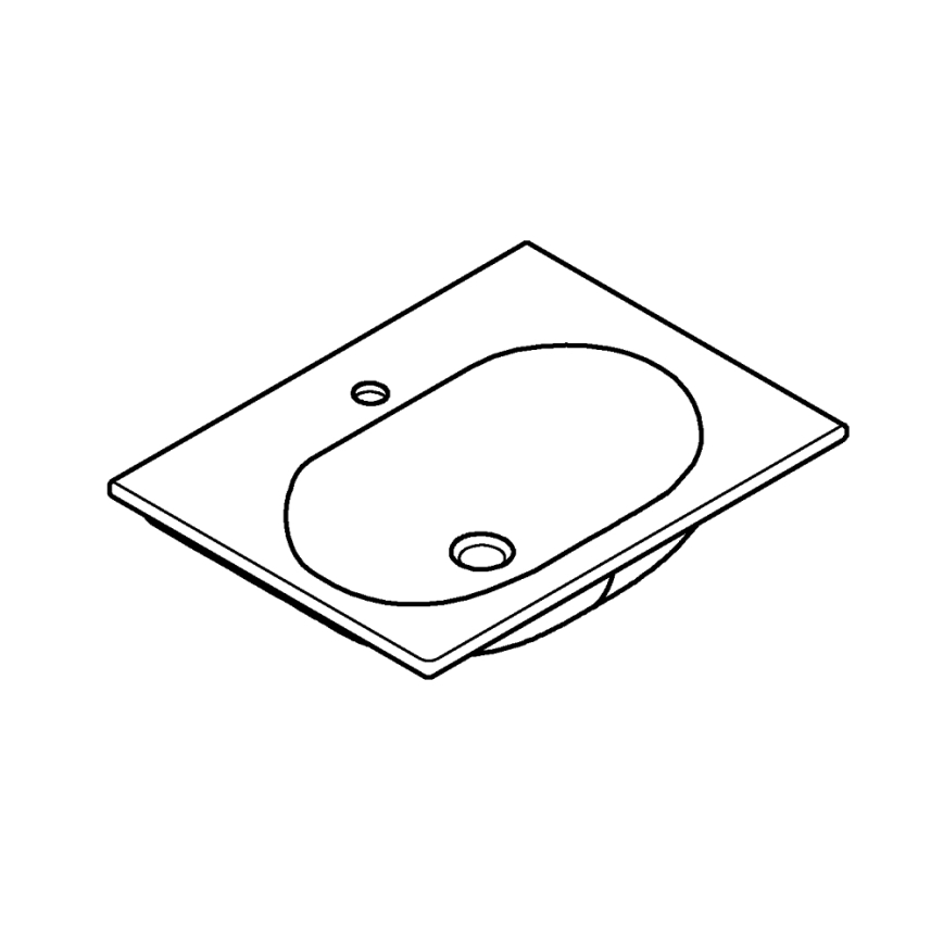 Lavoar GROHE ESSENCE 600 × 460 mm ceramică/alb - 3956800H