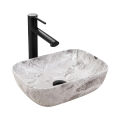 Lavoar pentru blat BELINDA MINI 25 x 36 cm ceramică/gri/imitație de piatră - REA-U3321