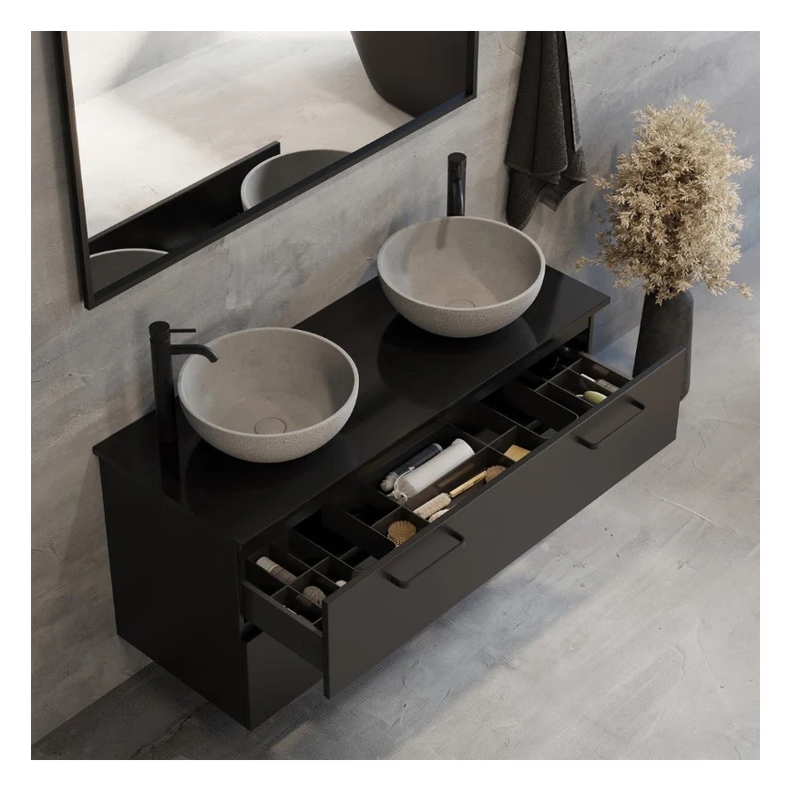 Lavoar pentru blat BERGEN Ø 39 cm, beton/gri