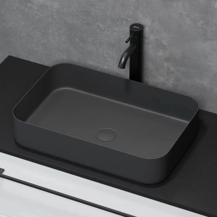 Lavoar pentru blat LJORDAL 52 x 34 cm, oțel/negru